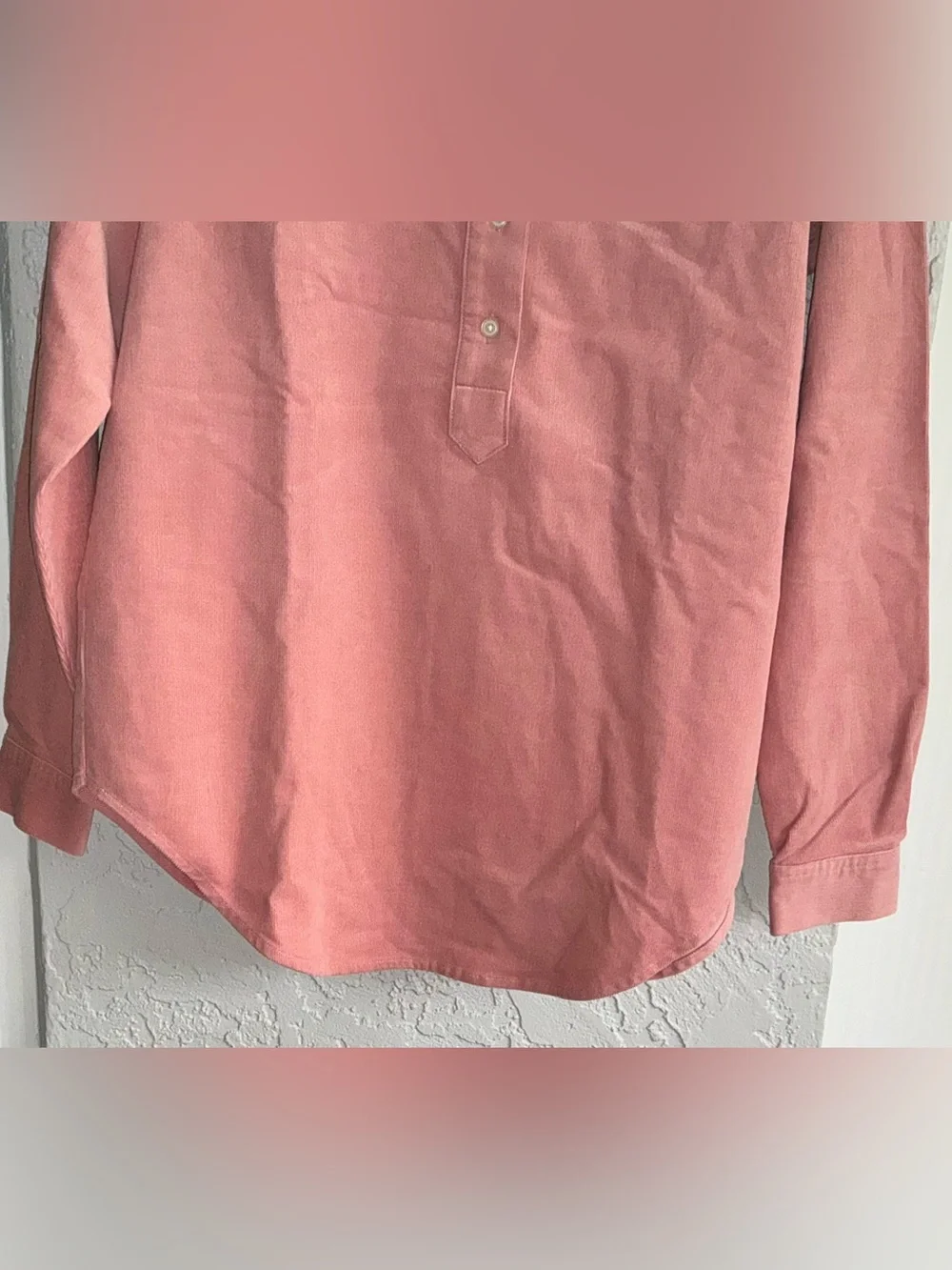 LOFT Dusty Rose Long-Sleeve Ruffle-Neck Pullover Shirt (NWT)
